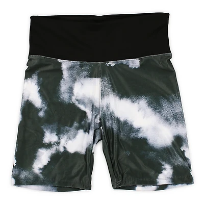 Series-8 Fitness™ Juniors Bike Shorts - Black Tie Dye
