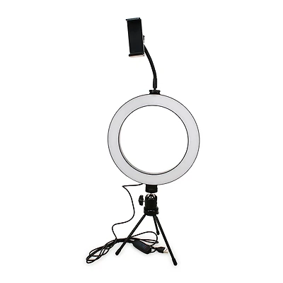 8in studio ring light phone mount with remote