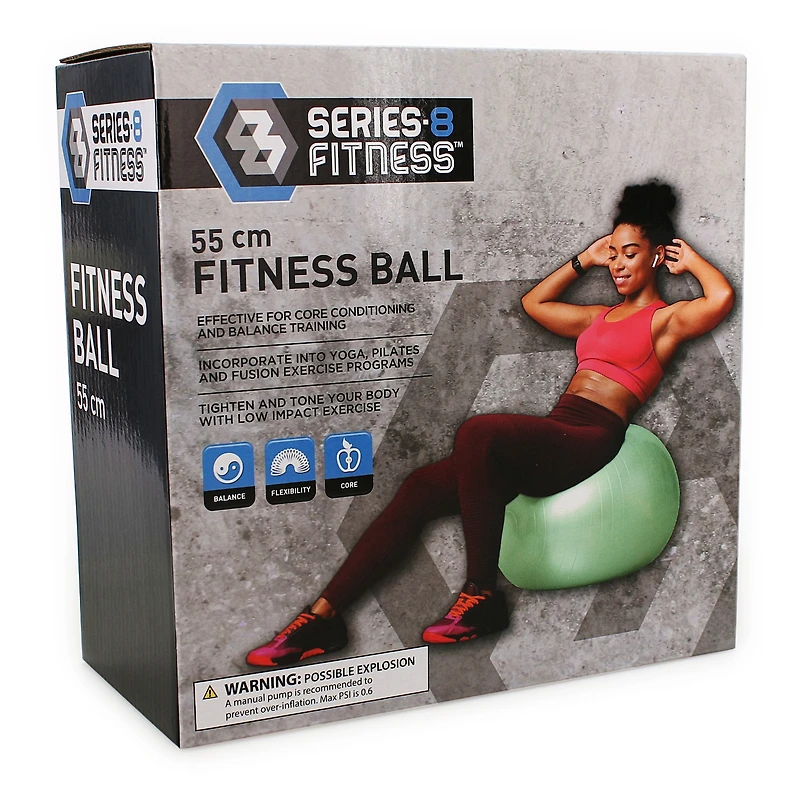 series-8 fitness™ yoga & exercise ball 55cm/21.65in