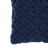 luxe collection quilted sherpa throw pillow 15in