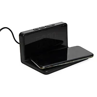 digital alarm clock with wireless charging pad 10w