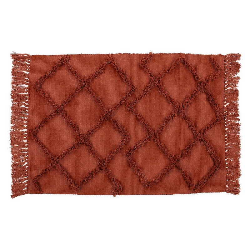 geometric tufted rug 2ft x 3ft