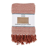 Diamond Cotton Throw Blanket 50in x 60in