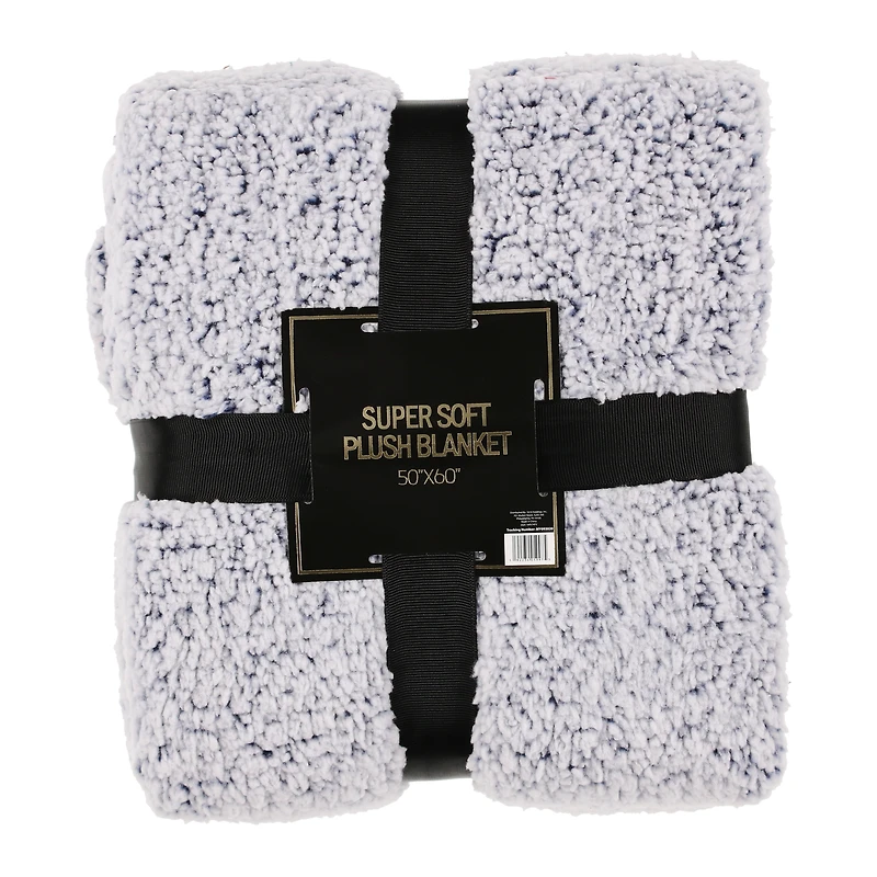 marled super-soft plush sherpa blanket 50in x 60in