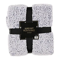 marled super-soft plush sherpa blanket 50in x 60in