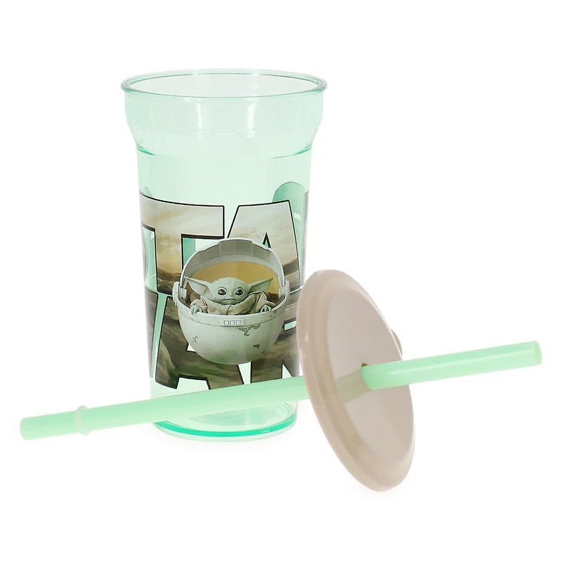 Star Wars The Mandalorian Fun Sip Tumbler With Lid & Straw 14oz