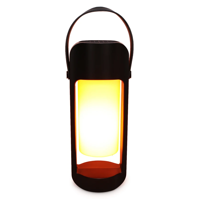 LED lantern bluetooth® speaker w/ flickering flame effect