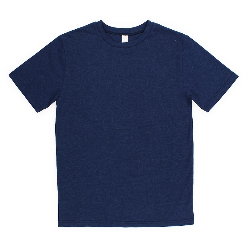 young men's crew neck tee - navy blue