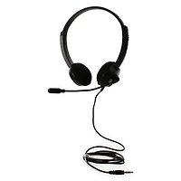 Kid-Safe Volume Limiting Headset W/ Boom Mic For Kids, Aux-in