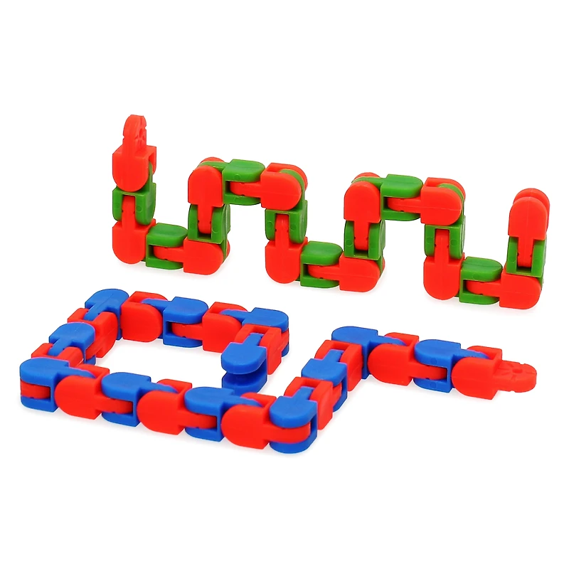 snap links & click chain fidget toy 2-pack