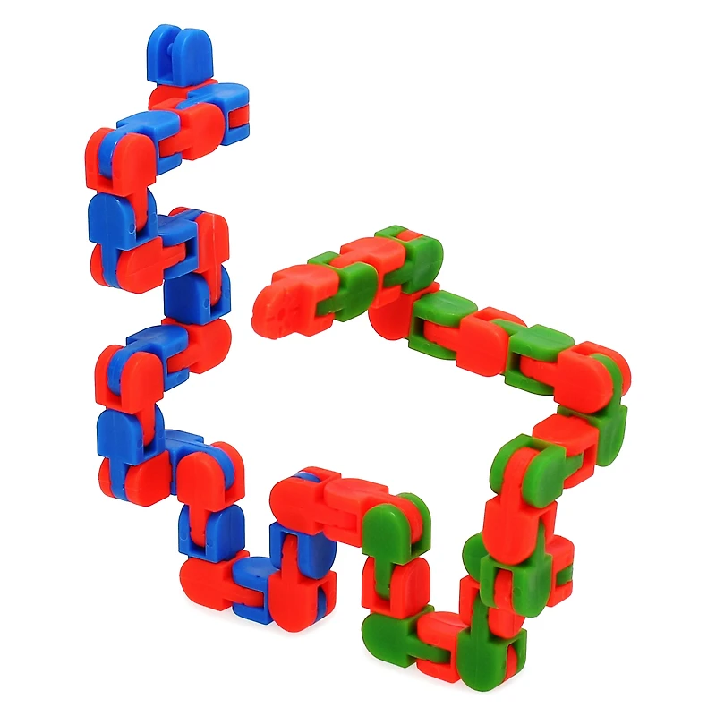 snap links & click chain fidget toy 2-pack