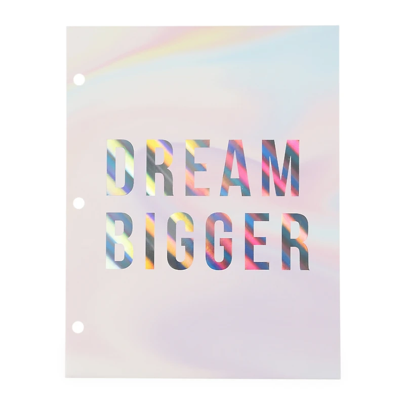 Rainbow Holographic Portfolio Folder