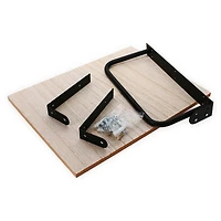 Wall Shelf With Hanging Rod 12in