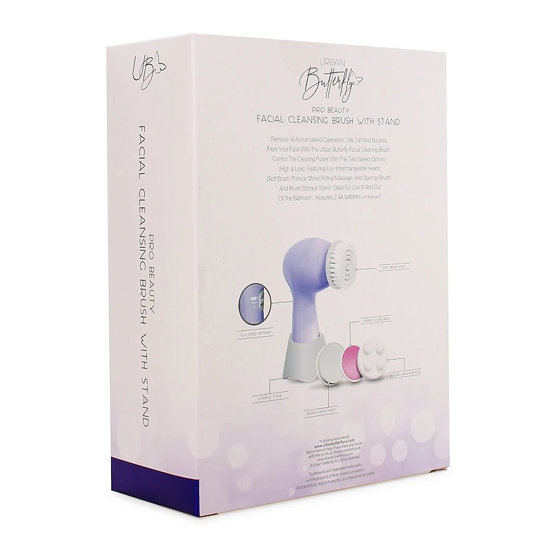 Electric Facial Cleansing Brush With 4 Heads
