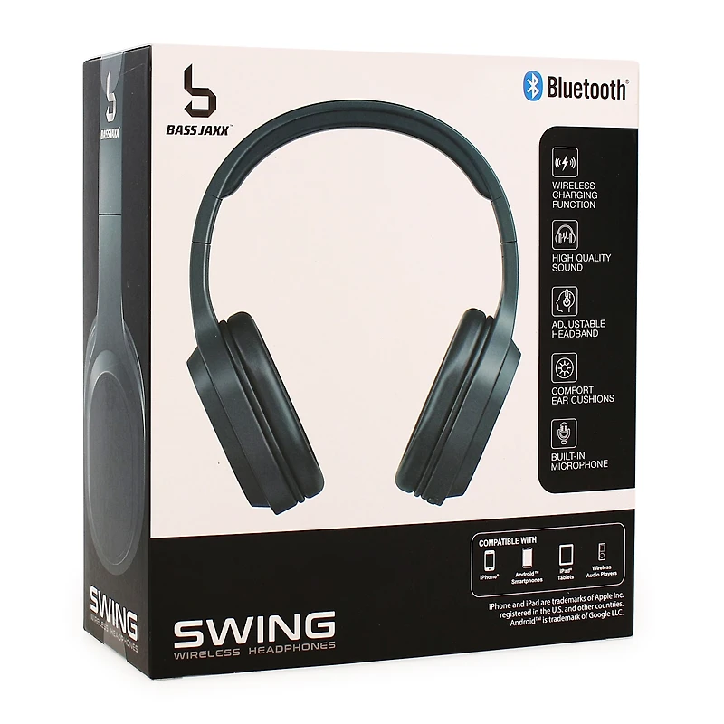 Swing Wireless Charging Bluetooth Headphones With Mic