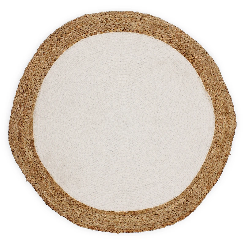 Cotton & Jute Round Rug 30in