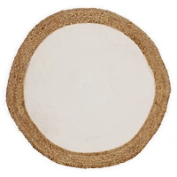Cotton & Jute Round Rug 30in