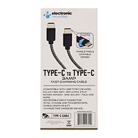 6ft USB-C To Type-C Fast Charging Cable, 3 Amp
