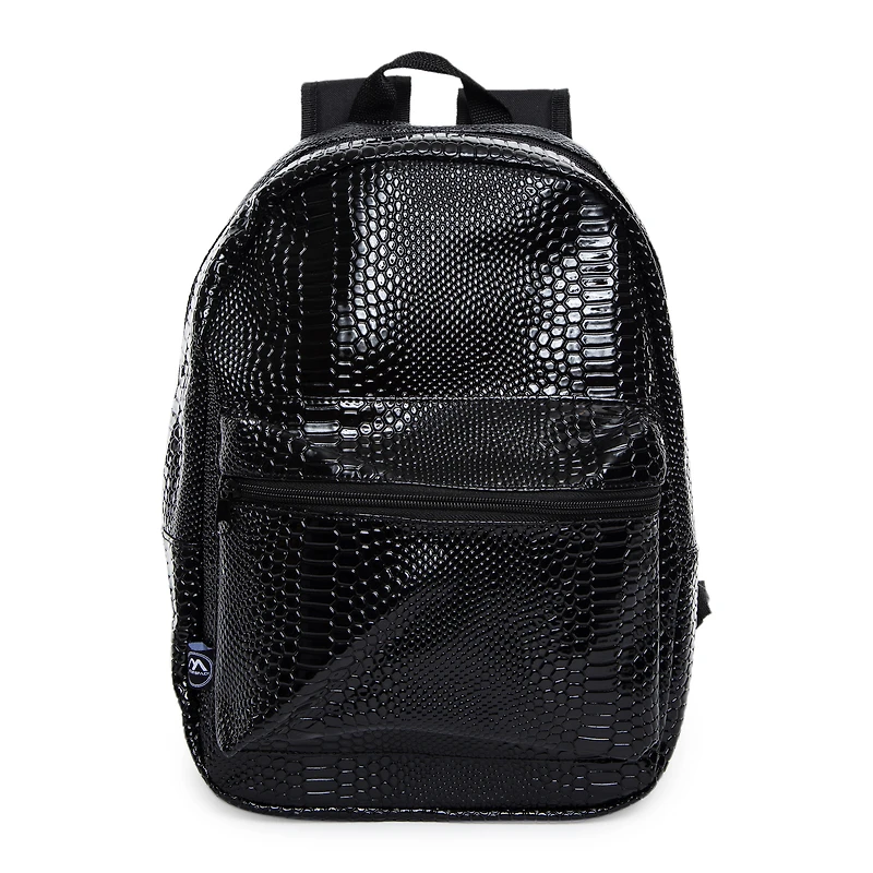 metallic snakeskin backpack 17in