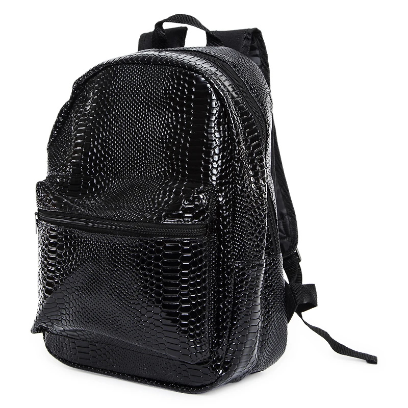 metallic snakeskin backpack 17in