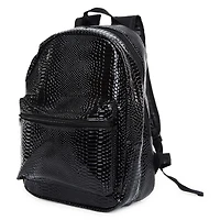 metallic snakeskin backpack 17in