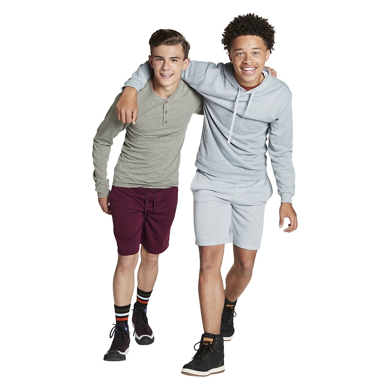 Young Men's French Terry Shorts - Heather Gray