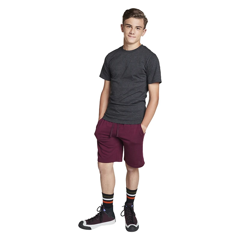 Young Men's French Terry Shorts - Burgundy