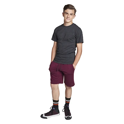 Young Men's French Terry Shorts - Burgundy