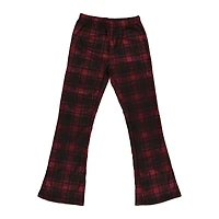 Juniors Kick Flare Pants - Burgundy Plaid