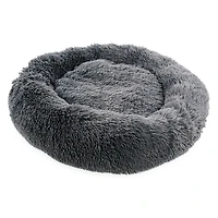 round faux fur pet bed 22in
