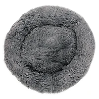 round faux fur pet bed 22in