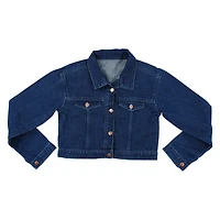 juniors cropped denim jacket