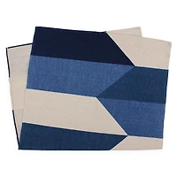 geometric print cotton rug 3ft x 5ft