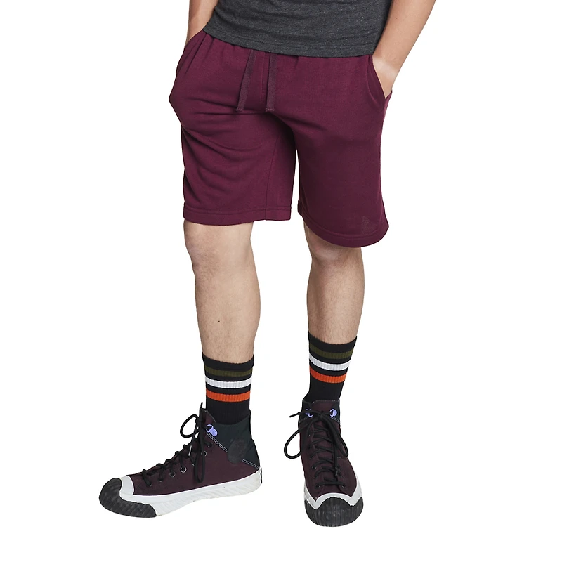 Young Men's French Terry Shorts - Burgundy