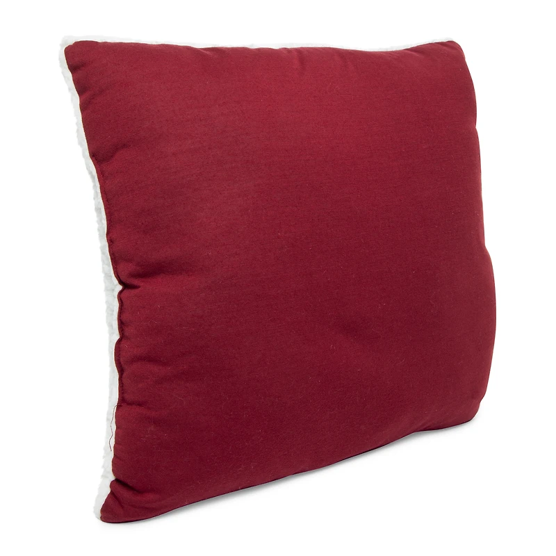 16in jersey throw pillow with sherpa fleece
