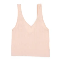 juniors seamless v-neck tank top - pink
