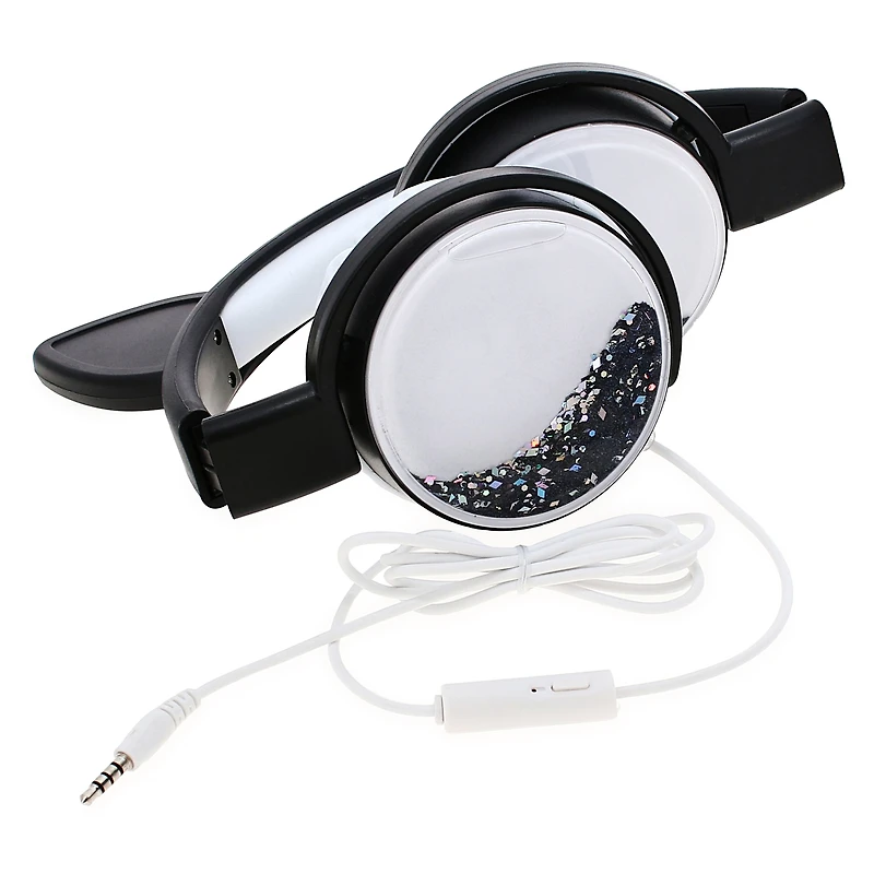 glitter cat shaky headphones with mic