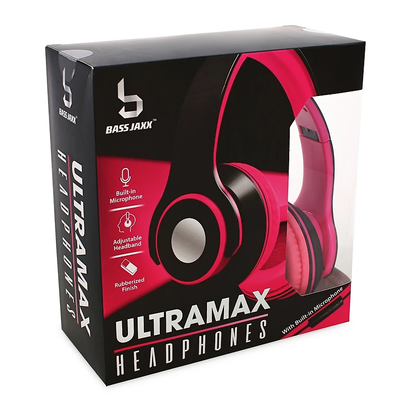 ultramax wired dj-style headphones with mic