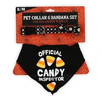 matching halloween pet collar & bandana