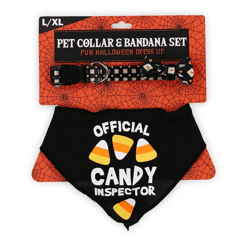 matching halloween pet collar & bandana