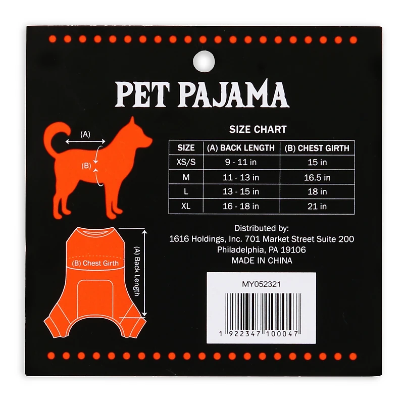 halloween plush pet pajamas