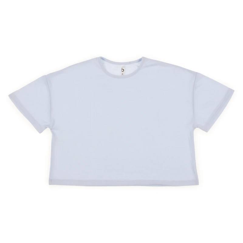 juniors boxy hacci lounge top - blue