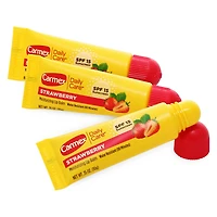 carmex daily care spf 15 lip balm strawberry 3-pk