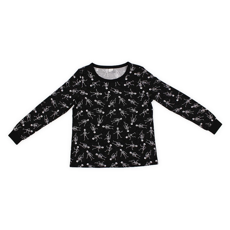 juniors skeleton pajama top