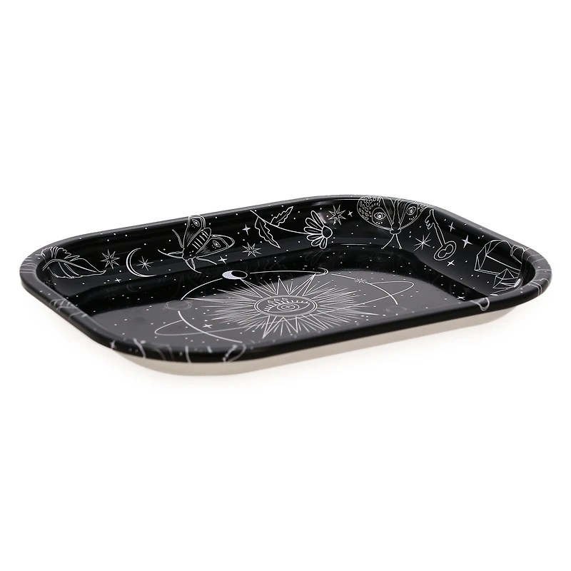 small decorative tray w/ print 7in x 5.5in