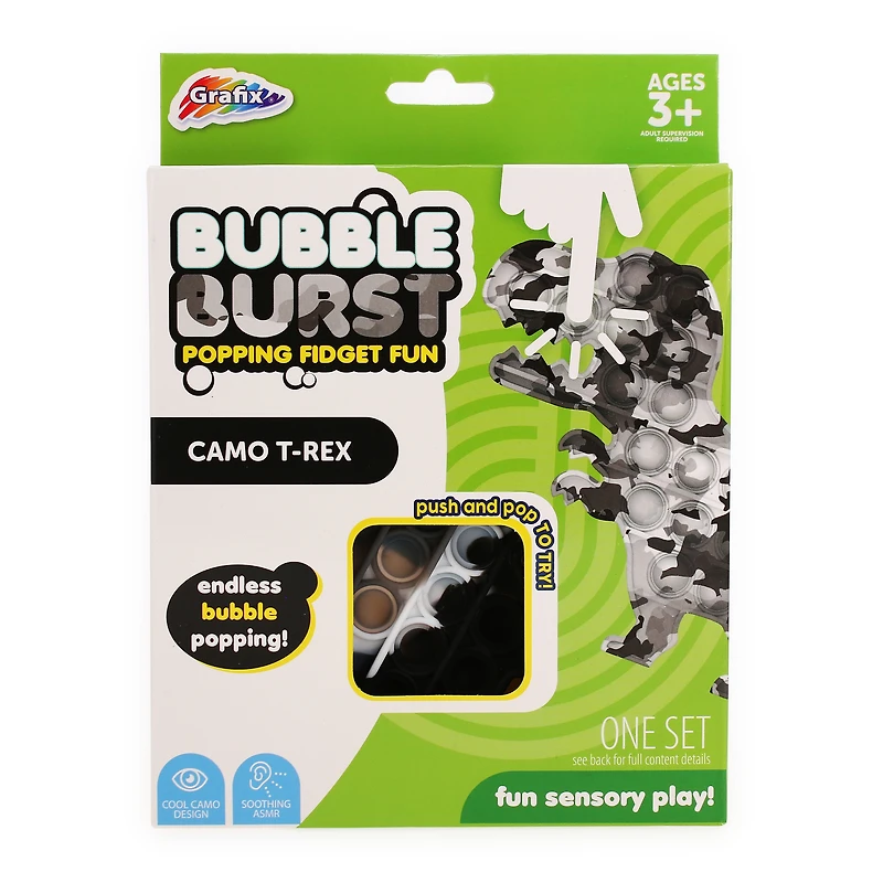 bubble burst popper fidget toy - fun shapes 5in