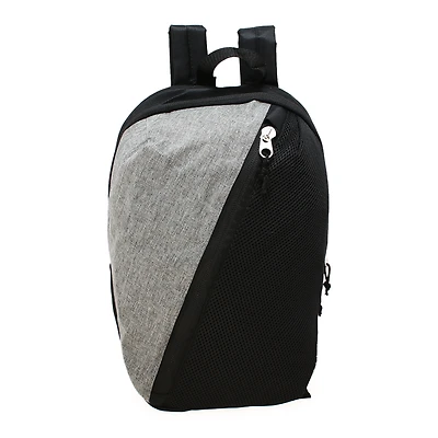 asymmetrical backpack with tablet pocket - gray/black