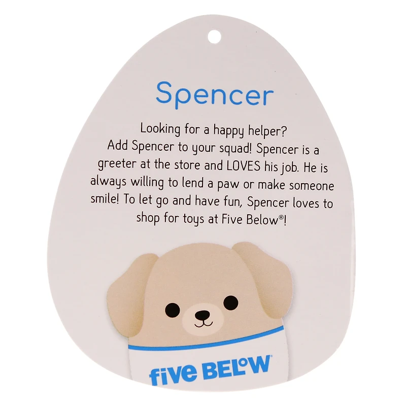 squishmallows spencer the five below labrador 7.5in
