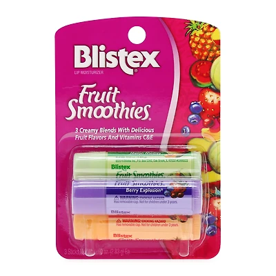 blistex fruit smoothies flavored lip balm 3-pack