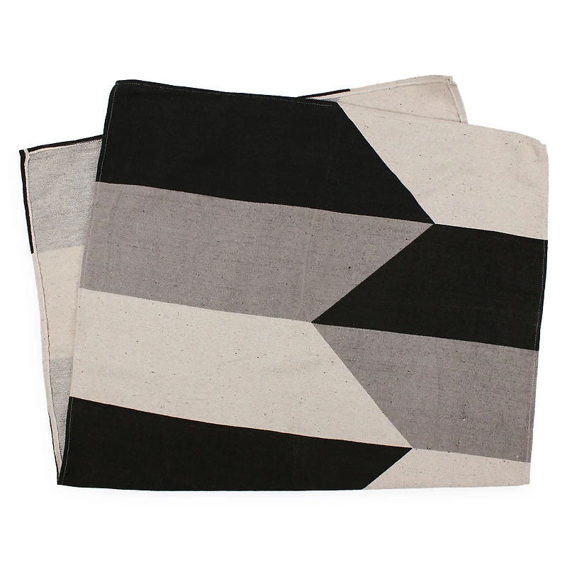 geometric print cotton rug 3ft x 5ft